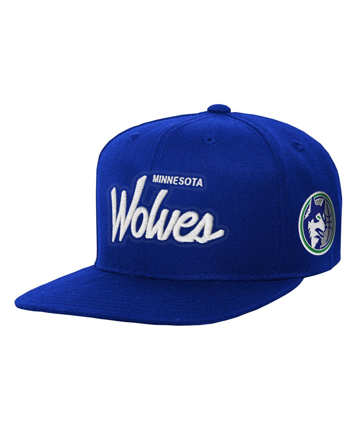 Детская кепка Mitchell & Ness Royal Minnesota Timberwolves Head Coach Flat Brim Snapback Hat — фото 1