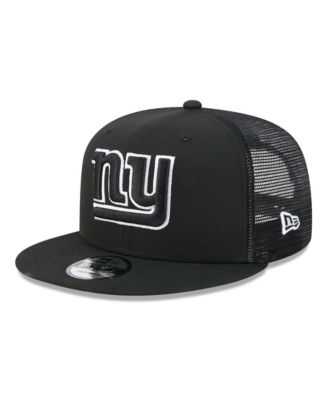 Men's Black/White New York Giants 9FIFTY Snapback Trucker Hat