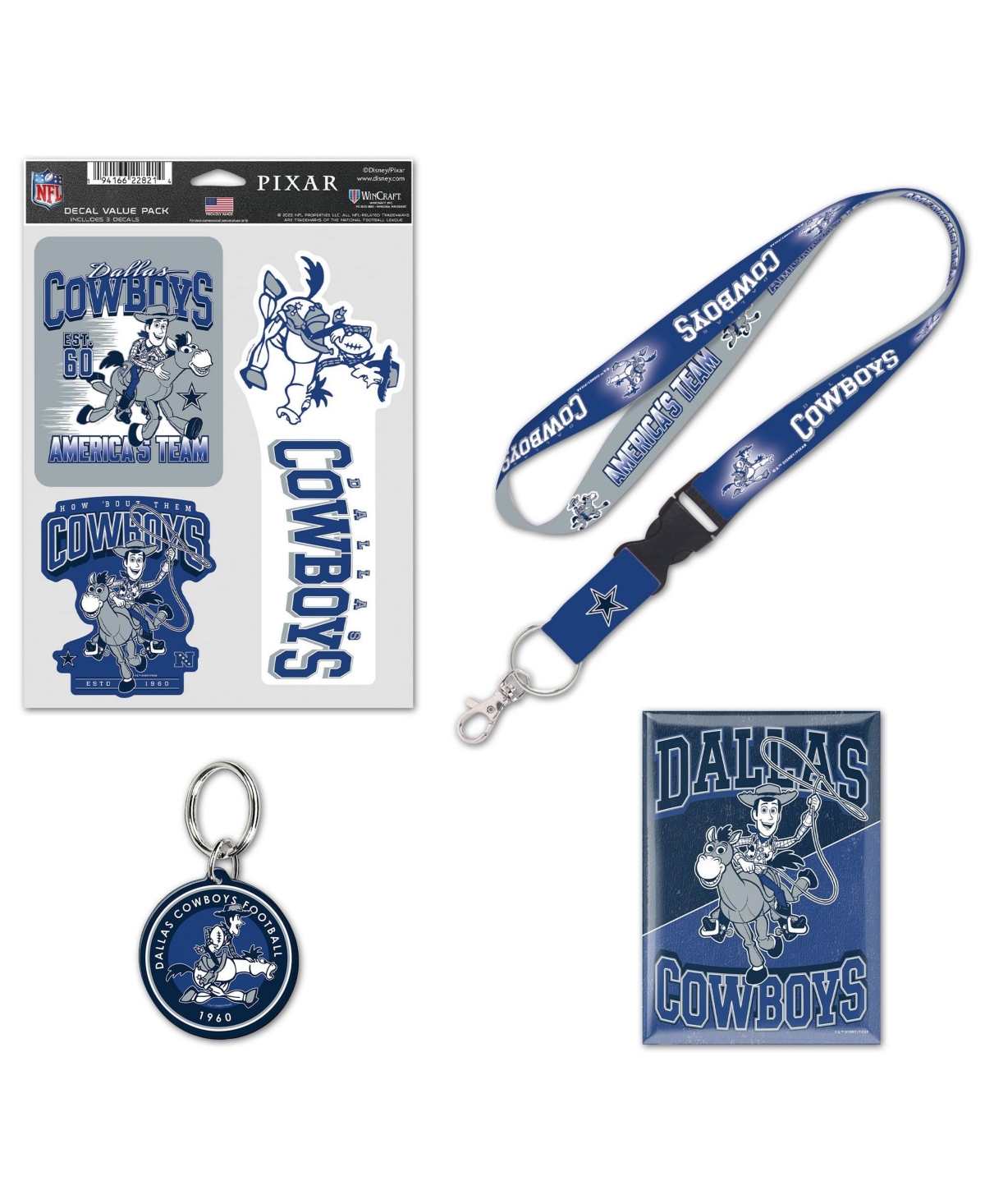 Wincraft Dallas Cowboys Disney x Nfl Woody Fan Pack