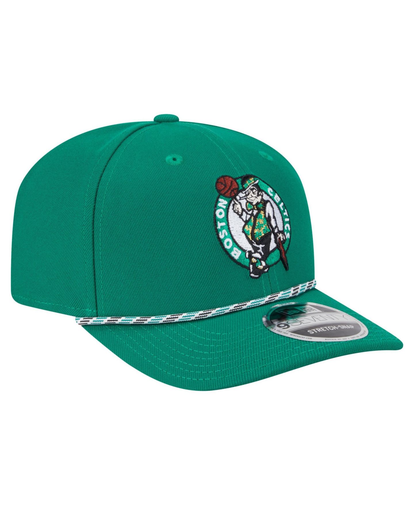 Мужская кепка New Era Kelly Green Boston Celtics Rope 9SEVENTY Adjustable Hat — фото 3