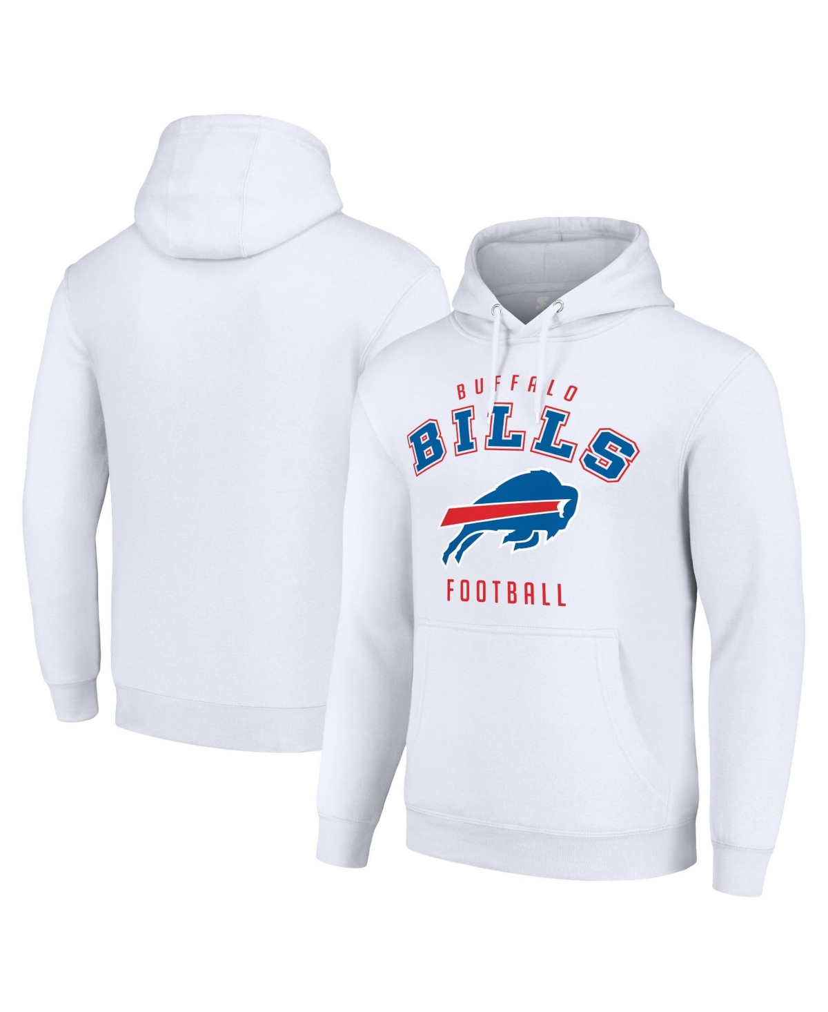 Starter Men's and Women's White Buffalo Bills Logo Pullover Hoodie - White