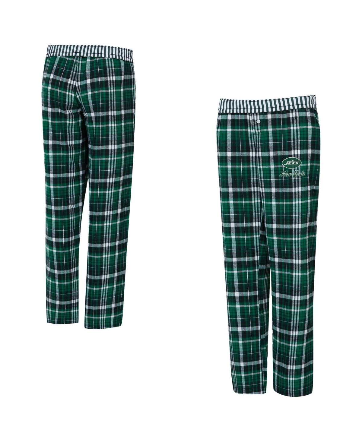 Concepts Sport Women's Green New York Jets Laney Plaid Tri-Blend Pants - Green, Black