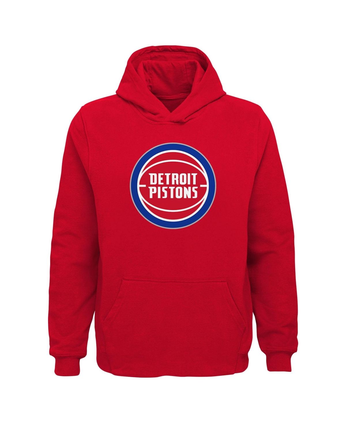 Outerstuff Big Boys' and Girls' Red Detroit Pistons Primary Logo Pullover Hoodie - Red