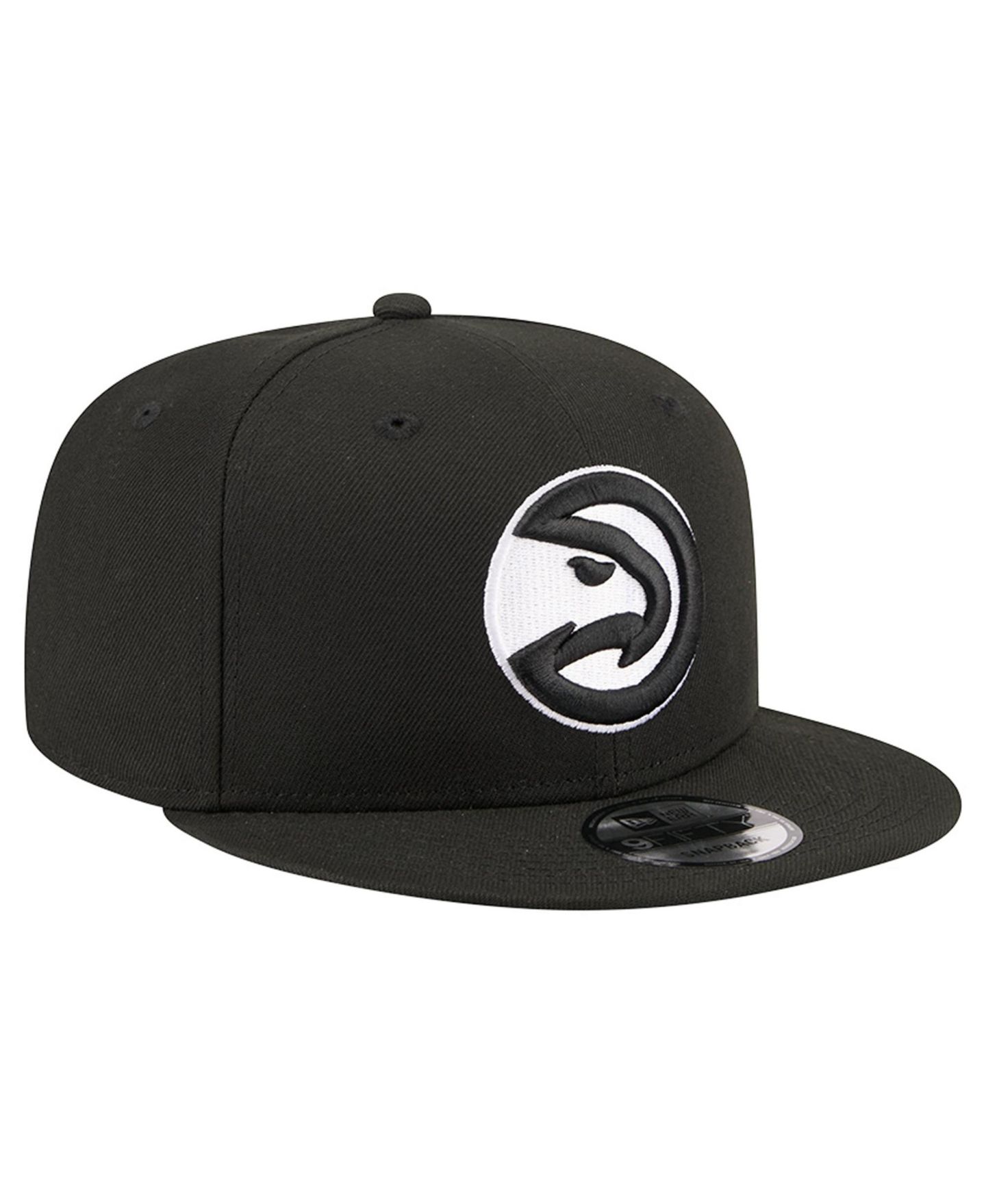 Мужская кепка New Era Black Atlanta Hawks Team 9FIFTY Snapback Hat — фото 2
