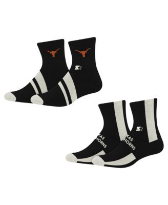 Black Texas Longhorns Summit Stripe 2-Pair Pack Quarter Socks