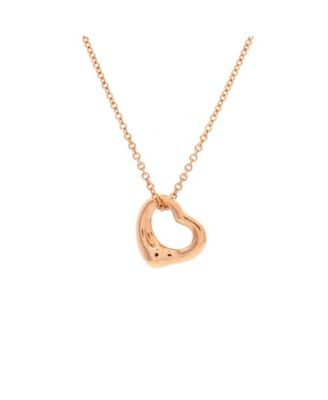 Pre-Owned Tiffany and Co Elsa Peretti Open Heart Pendant Necklace