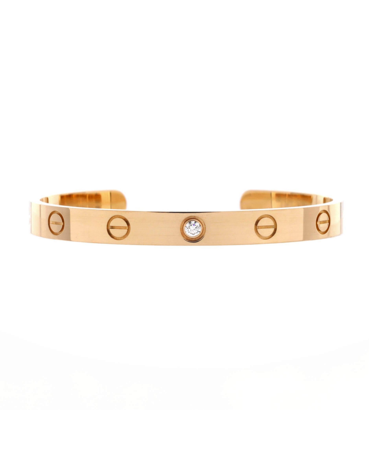 Pre-Owned Cartier Love 1 Diamond Cuff Bracelet - 18k yellow gold