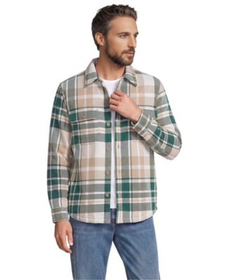 Men's High Pile Lined Rain Defense Authentic Flannel Shirt Jacket