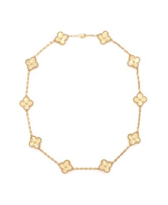 Pre-Owned Van Cleef and Arpels Vintage Alhambra 10 Motifs Necklace