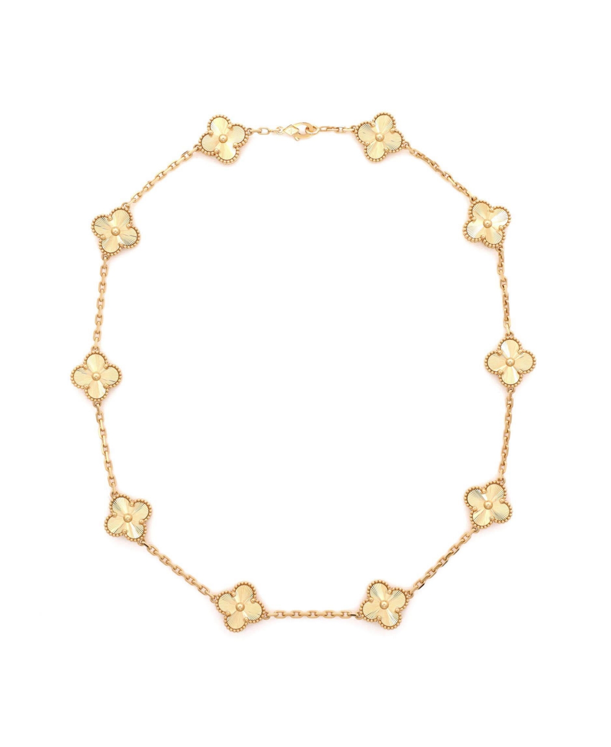 Pre-Owned Van Cleef and Arpels Vintage Alhambra 10 Motifs Necklace - 18k yellow gold