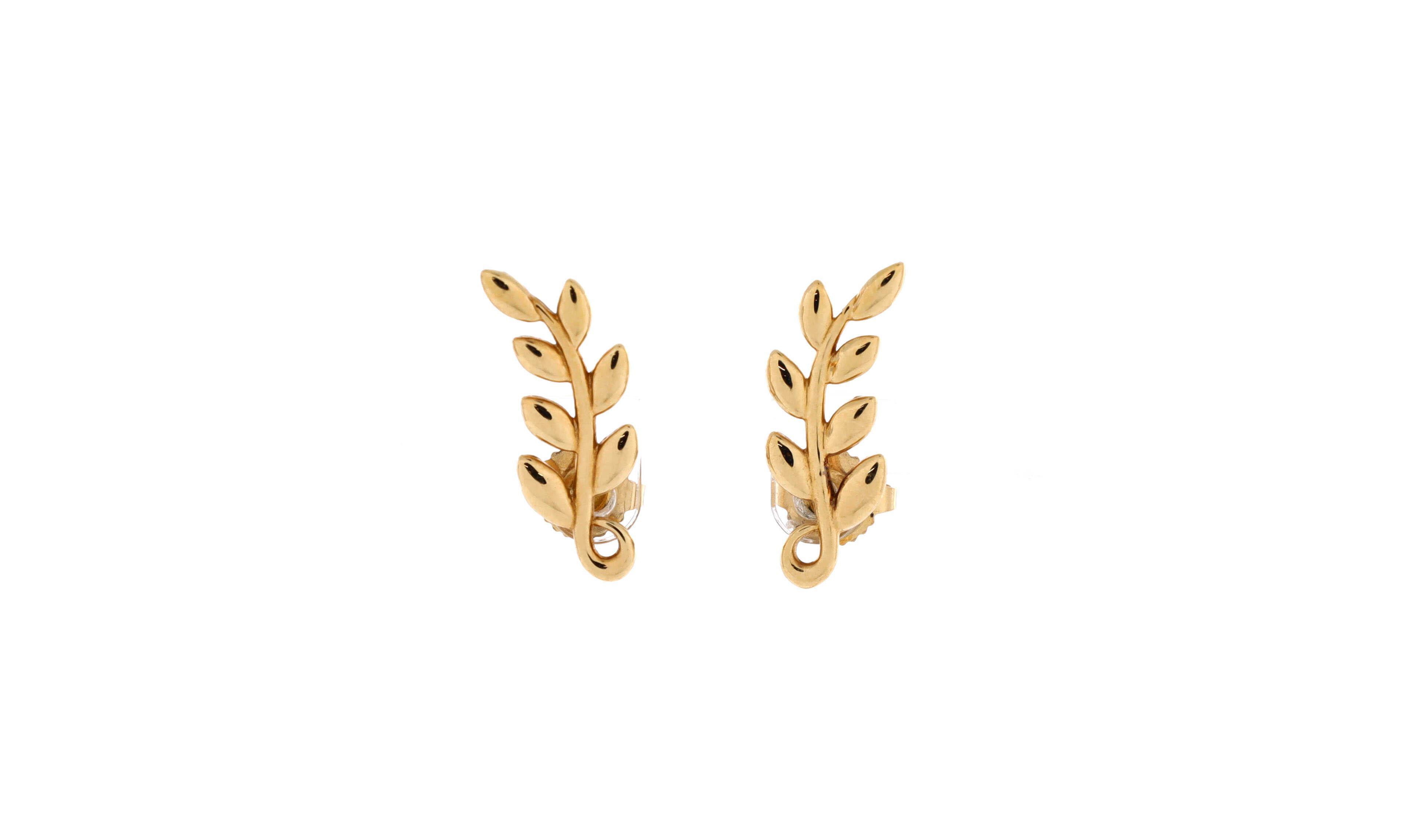 Pre-Owned Tiffany and Co Olive Leaf Climber Earrings
