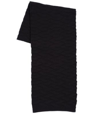 Men's Chevron Knit Ribbed-Hem Scarf