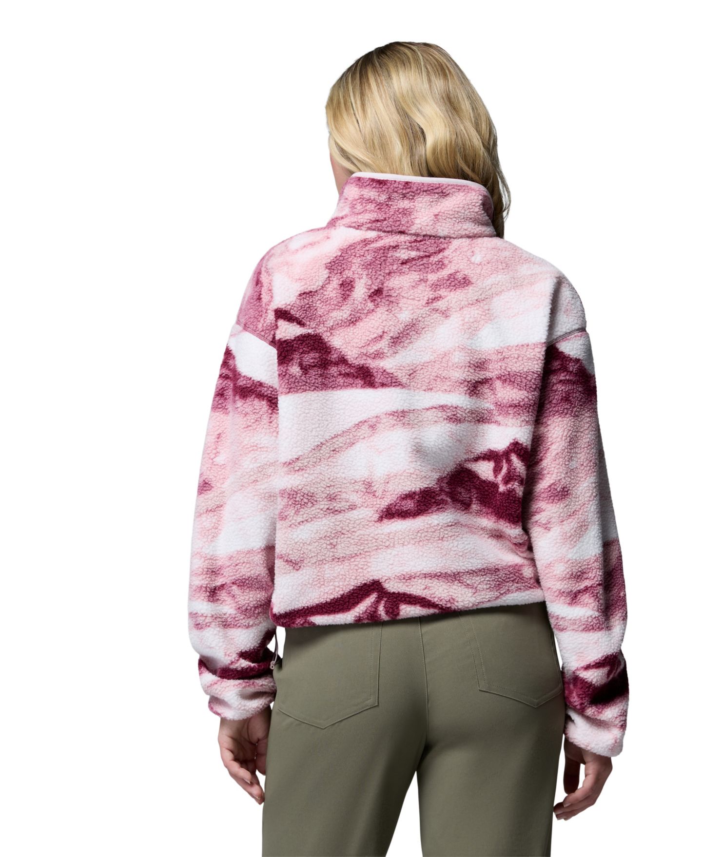 Женский топ Columbia Helvetia™ II Printed Cropped Half-Snap Fleece, цвет: Чёрный — фото 29