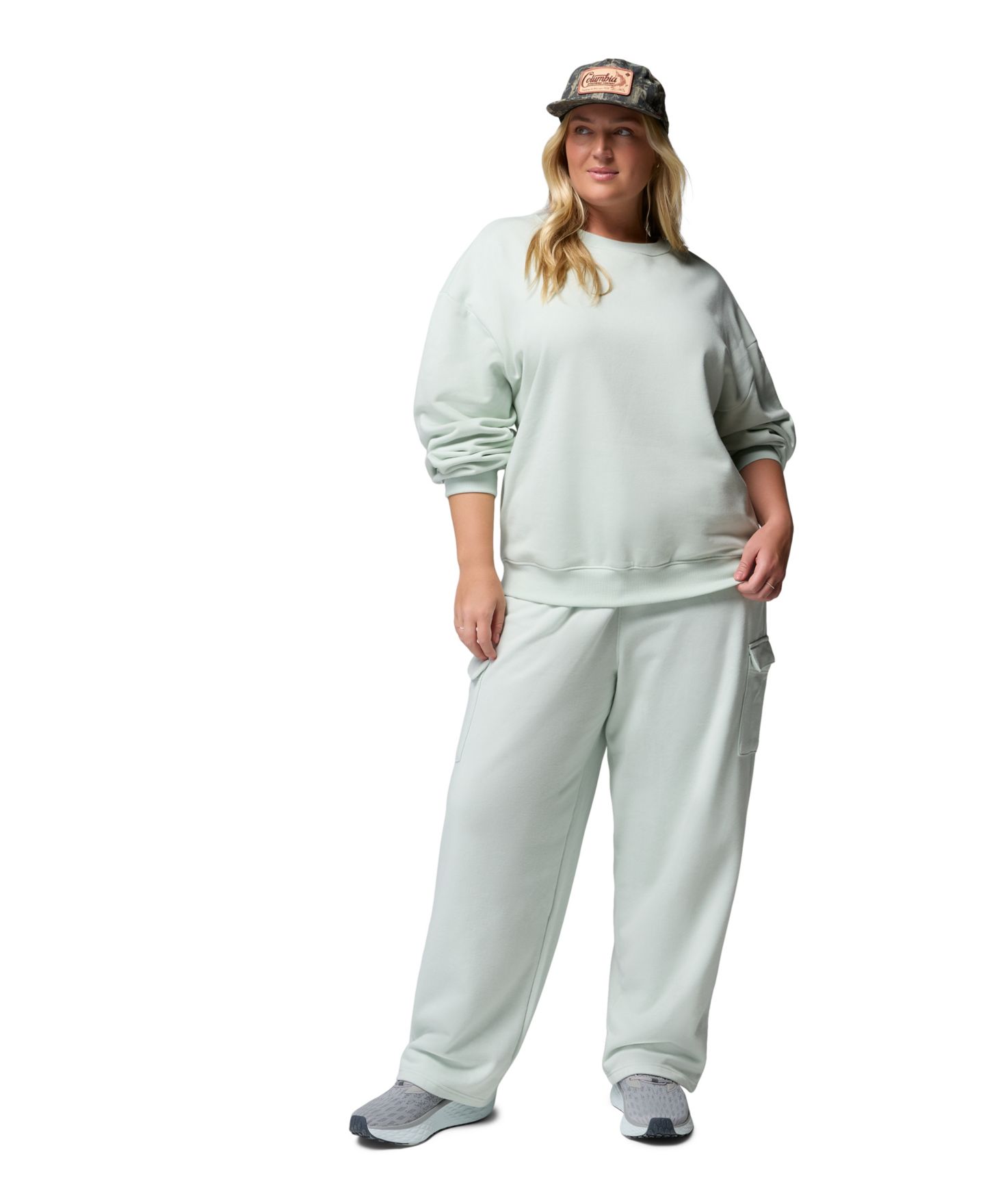 Женский свитшот Columbia Plus Size Aldermore Crewneck, цвет: Чёрный — фото 12