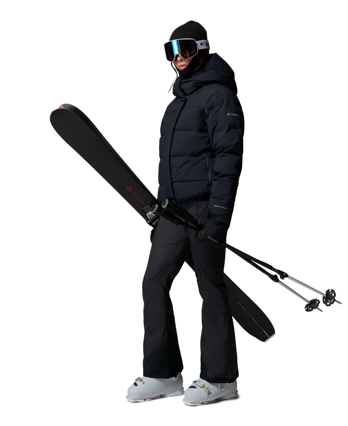 Женская куртка Columbia Roffe Ridge Hooded Down Puffer, цвет: Чёрный — фото 9