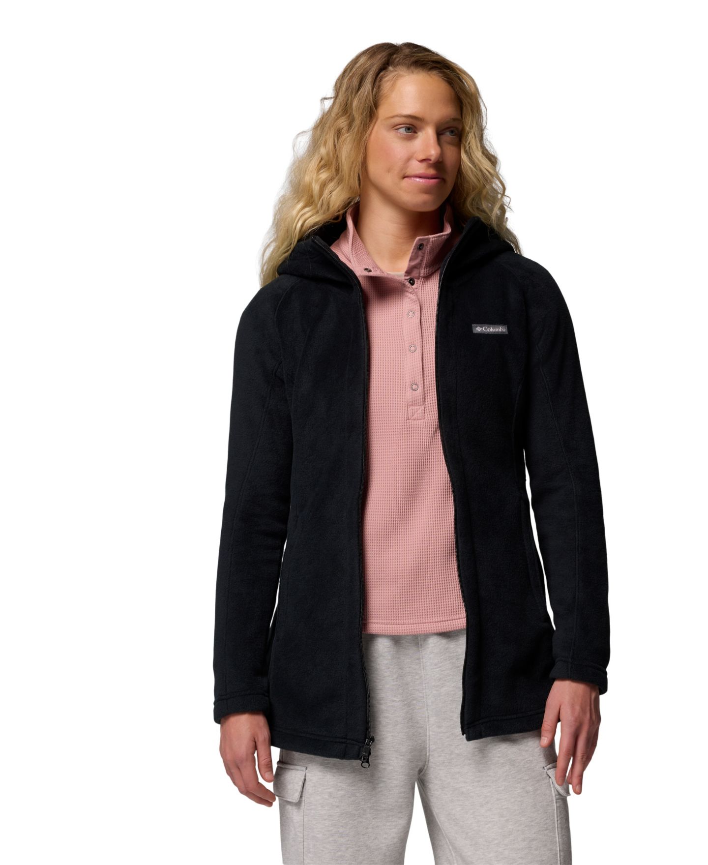 Женское худи Columbia Benton Springs™ II Full Zip Fleece, цвет: Чёрный — фото 4