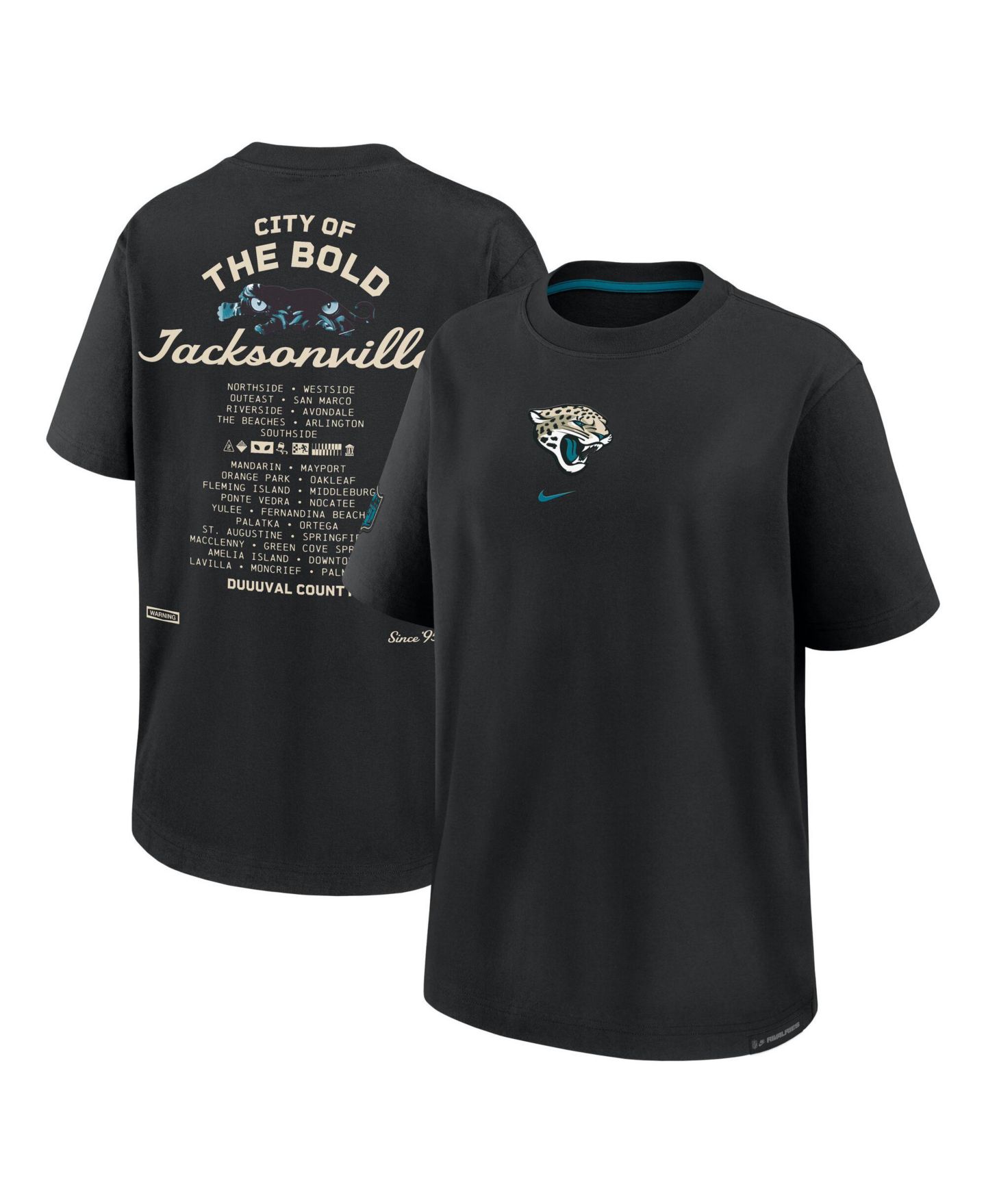 Мужская футболка Nike Black Jacksonville Jaguars 2026 Rivalries Collection Boyfriend — фото 1