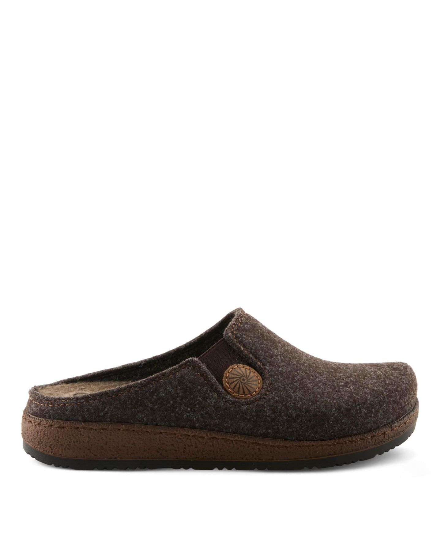 Женские сандалии Flexus Cozily with Faux Fur Padded Lining Slide Clog, цвет: Тёмный коричневый — фото 7