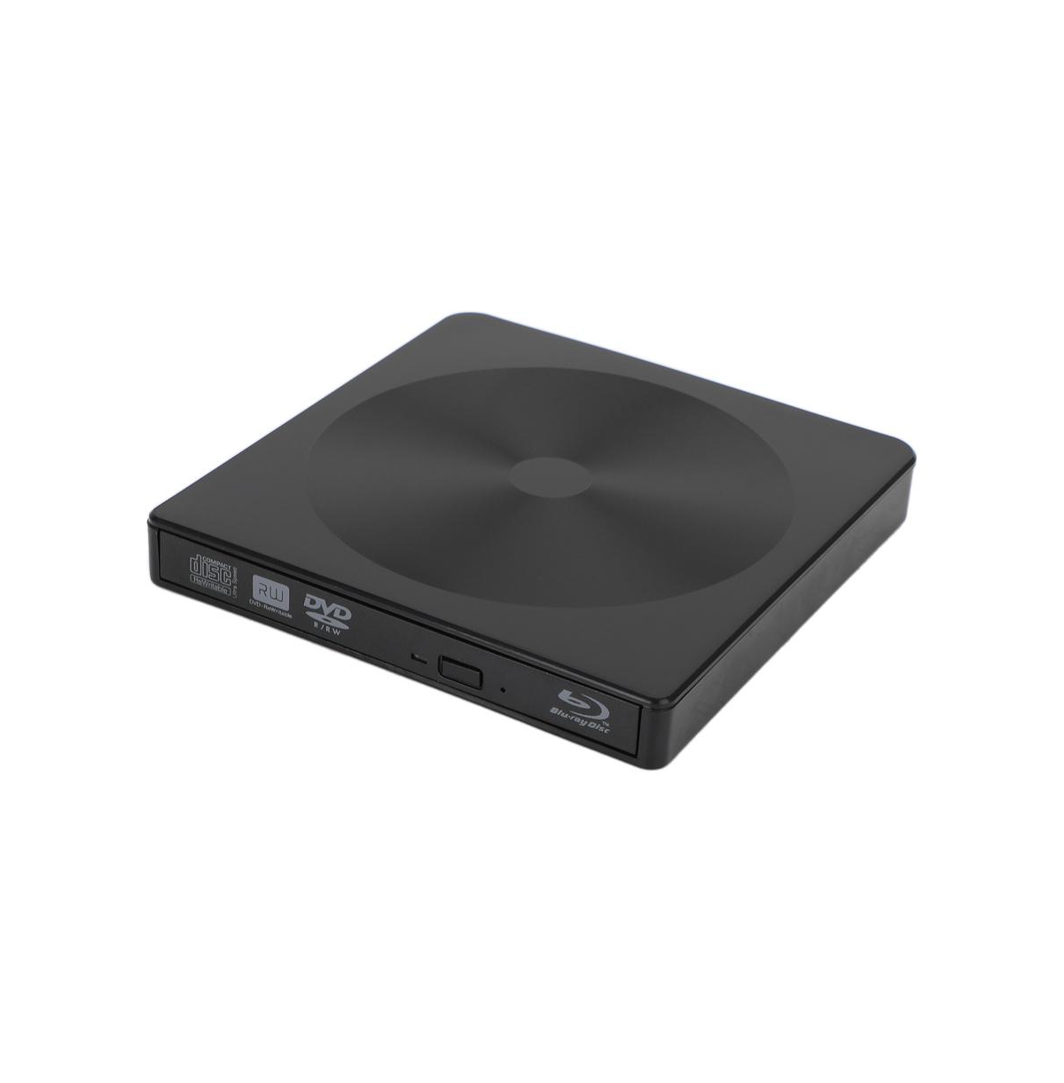 Topteng - External 2-in-1 BD Burner & Player – USB 3.0+Type-C, 4K Playback, 6X BD Write, Portable, Fit for Laptop, Desktop & Mac - Black