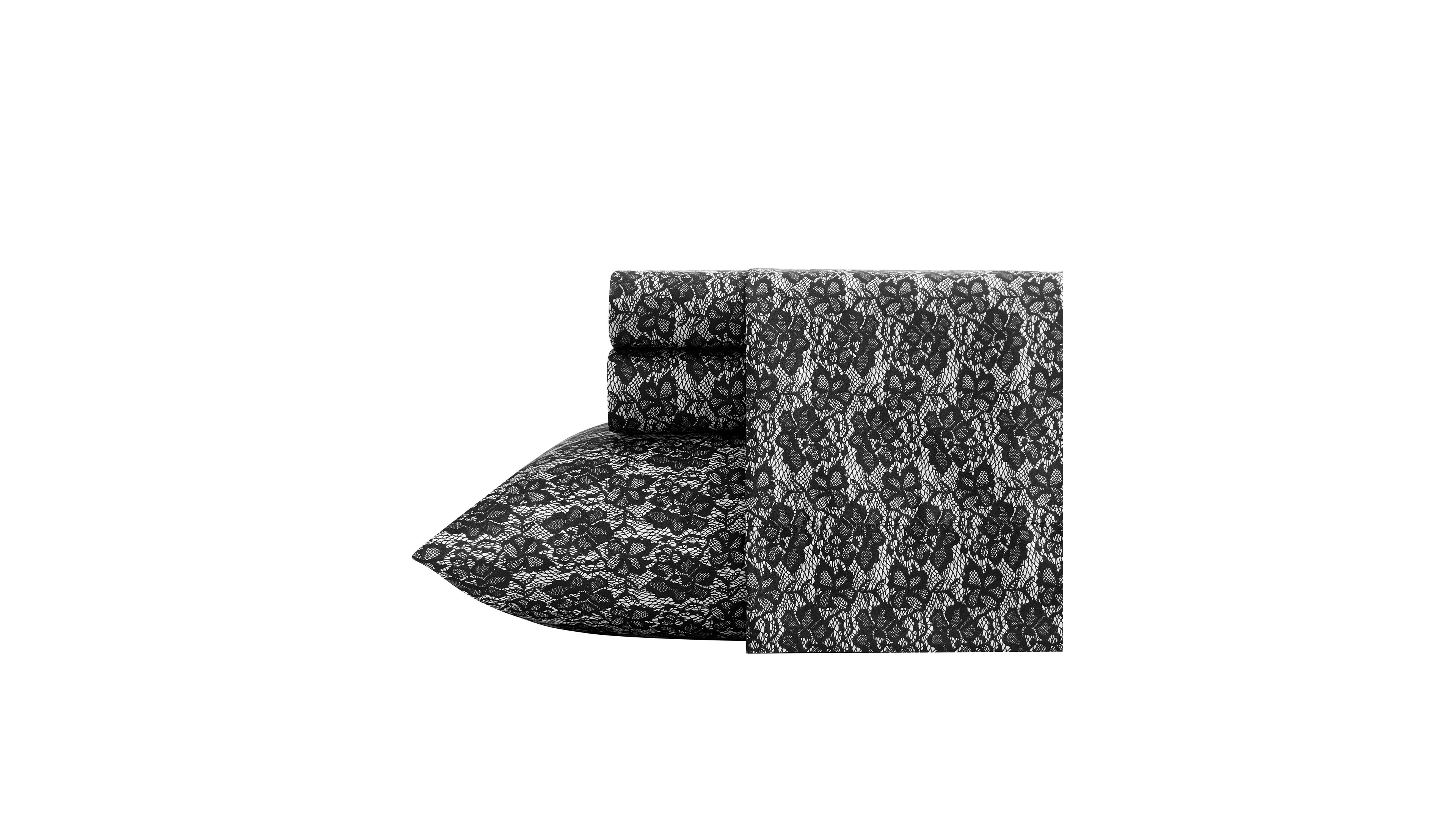 Betsey Johnson Lace Attraction Microfiber 3-Piece Sheet Set, Twin