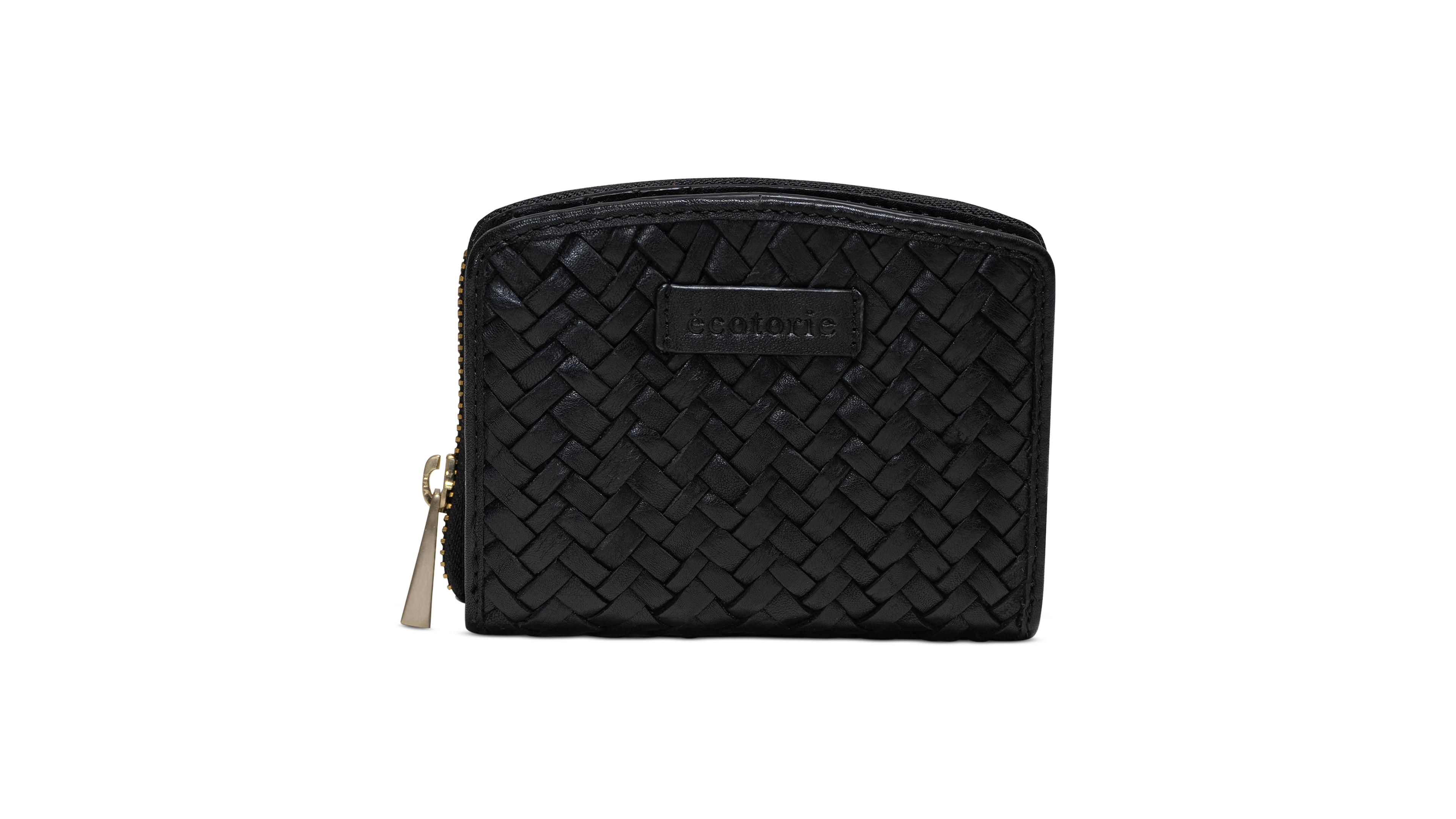 Ecotorie Katy Handwoven Leather Zip Around Wallet