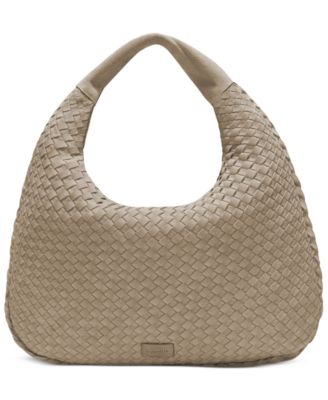 San Angelo Woven Leather Hobo Handbag