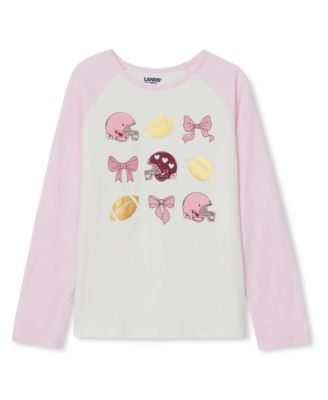 Big Girls Plus (M-XL) Long Sleeve Raglan Graphic T-Shirt