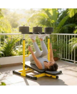 Vertical Leg Press Machine with Adjustable Leg, Steel, Polypropylene Construction