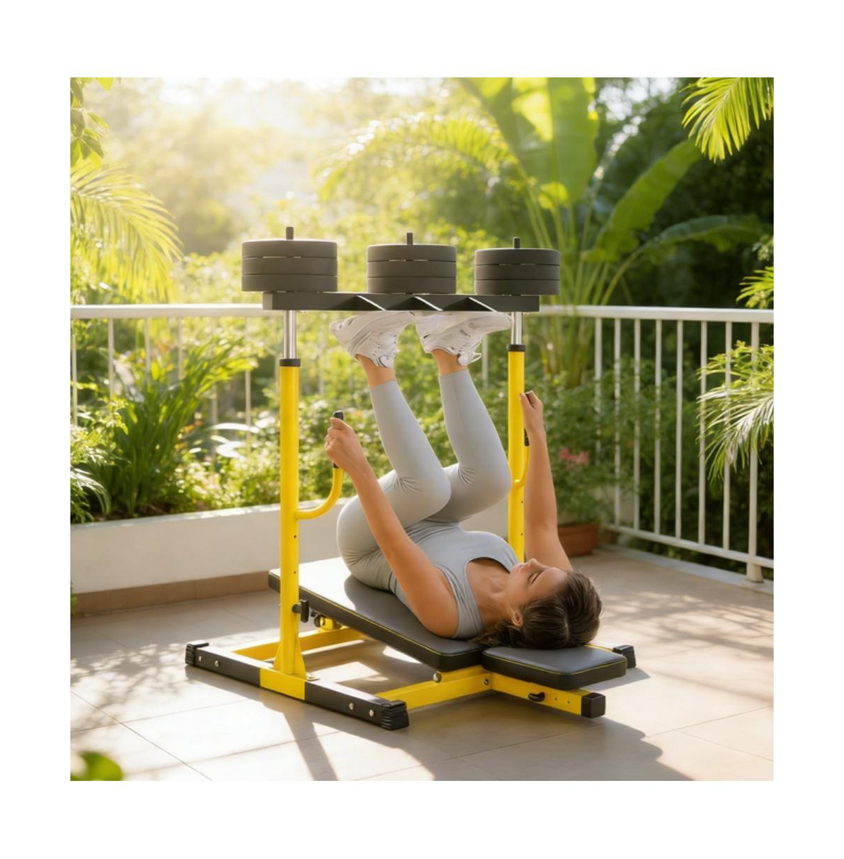 Sevorley Vertical Leg Press Machine with Adjustable Leg, Steel, Polypropylene Construction