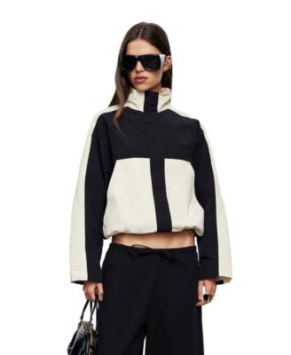 Women's Funnel-Neck Long-Sleeve Shoreline Nylon Windbreaker
