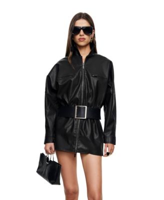 Women's Night Shift Faux Leather Moto Jacket