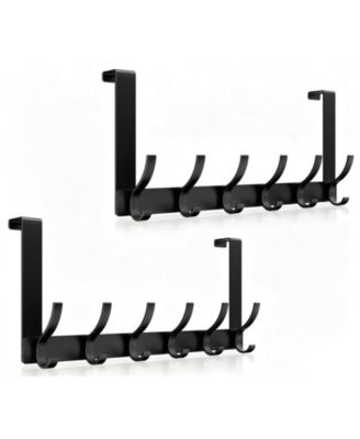 2 Pack Over Door Hook Hanger Towel Rack Bathroom Hardware Coat Hook Rack Accessories 12 Coat