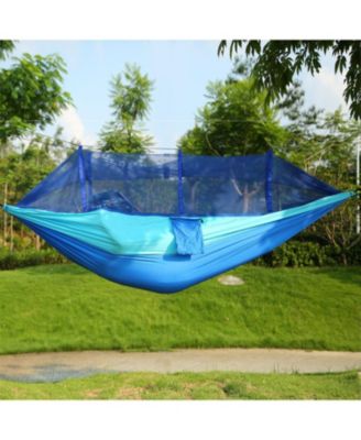 Camping Hammock, Portable Double Hammock with Net,600lbs Load 2 Persons Hammock with Mosquito Net Outdoor Hiking Camping Hommock