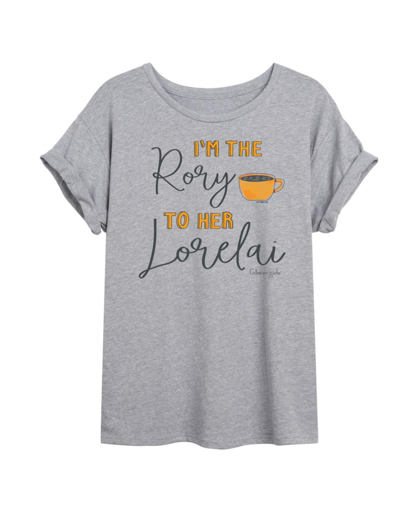 Женская футболка Gilmore Girls Juniors' I'm The Rory Graphic Relaxed-Fit, цвет: Меланжевый серый — фото 4