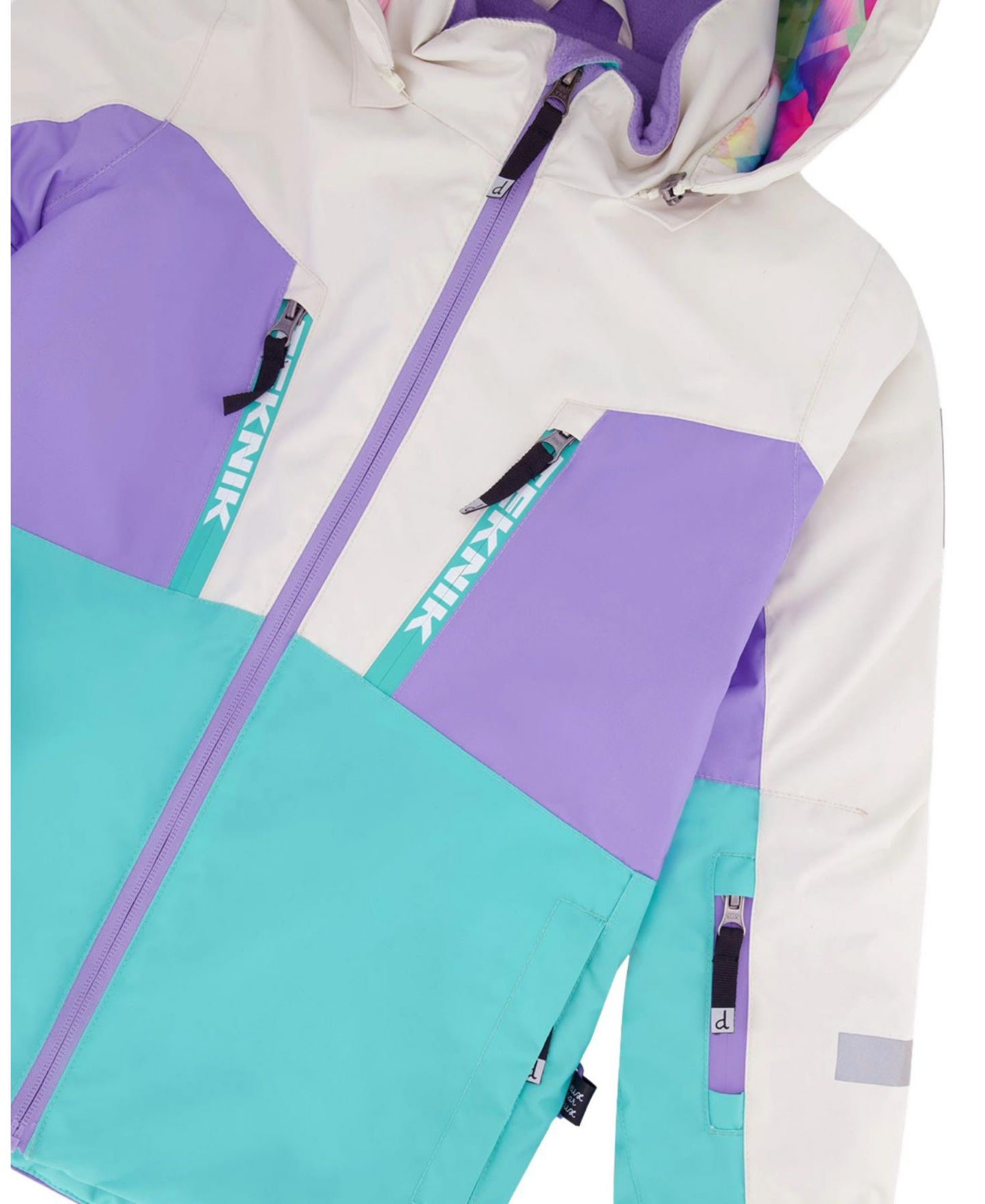 Deux par Deux Little and Big Girl's (6-16) Two Piece Teknik Snowsuit, цвет: Multicolored With A Diamond Pattern — фото 3