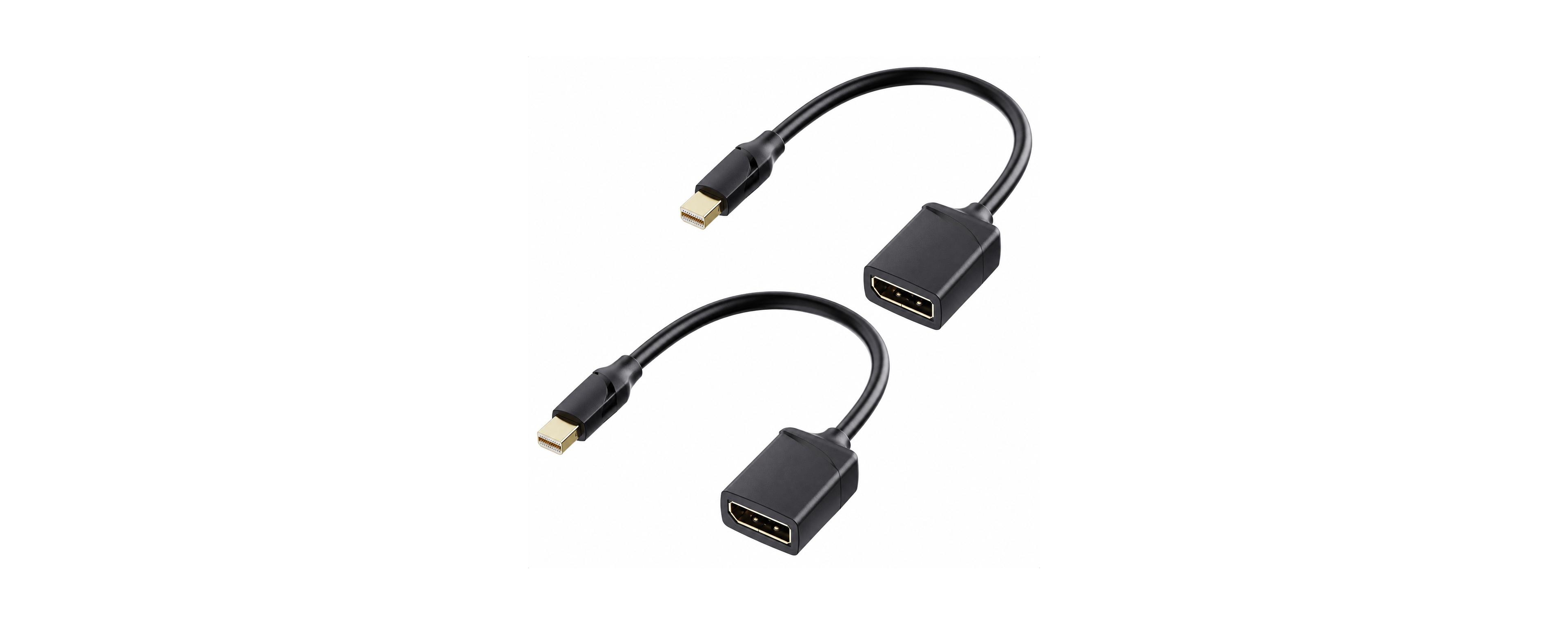Lofree 2 Pack 8K Mini DisplayPort to DisplayPort 1.4 Adapter 60Hz 120Hz 240Hz Audio Video Gold Plated