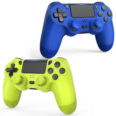 2 Pack Wireless Controller for PS4/Slim/Pro/PC, Dual Vibration, 3.5mm Audio, Type-C Port, 1000mAh Battery