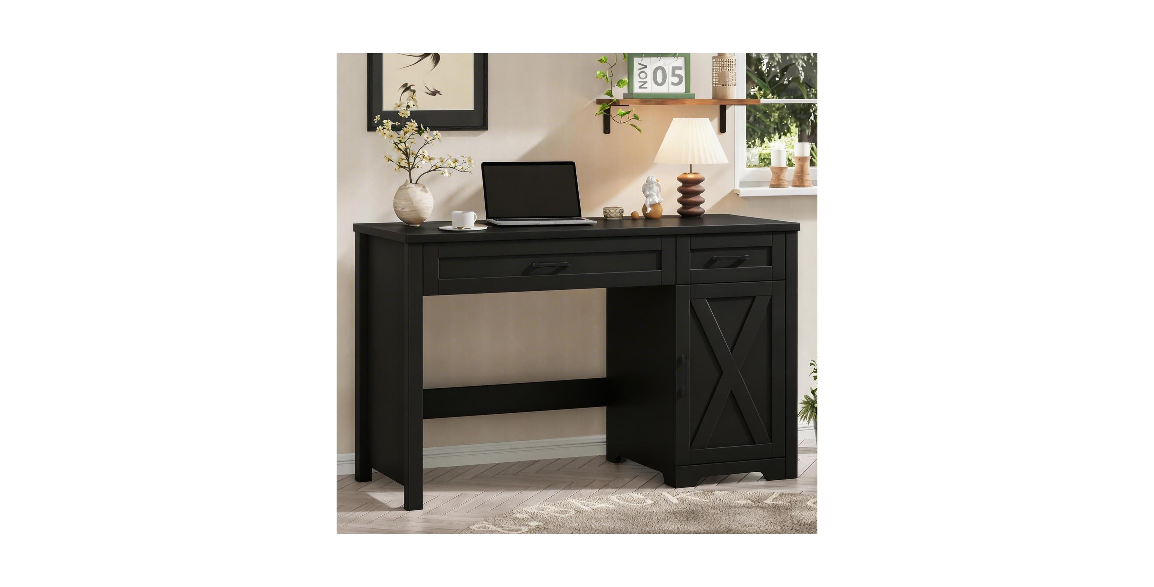 Vabches Executive Storage Cabinet Computer Desk