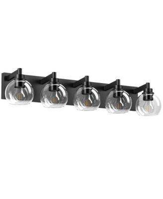 Lighting Commune 5-Light Modern Bathroom Vanity Wall Sconce Glass