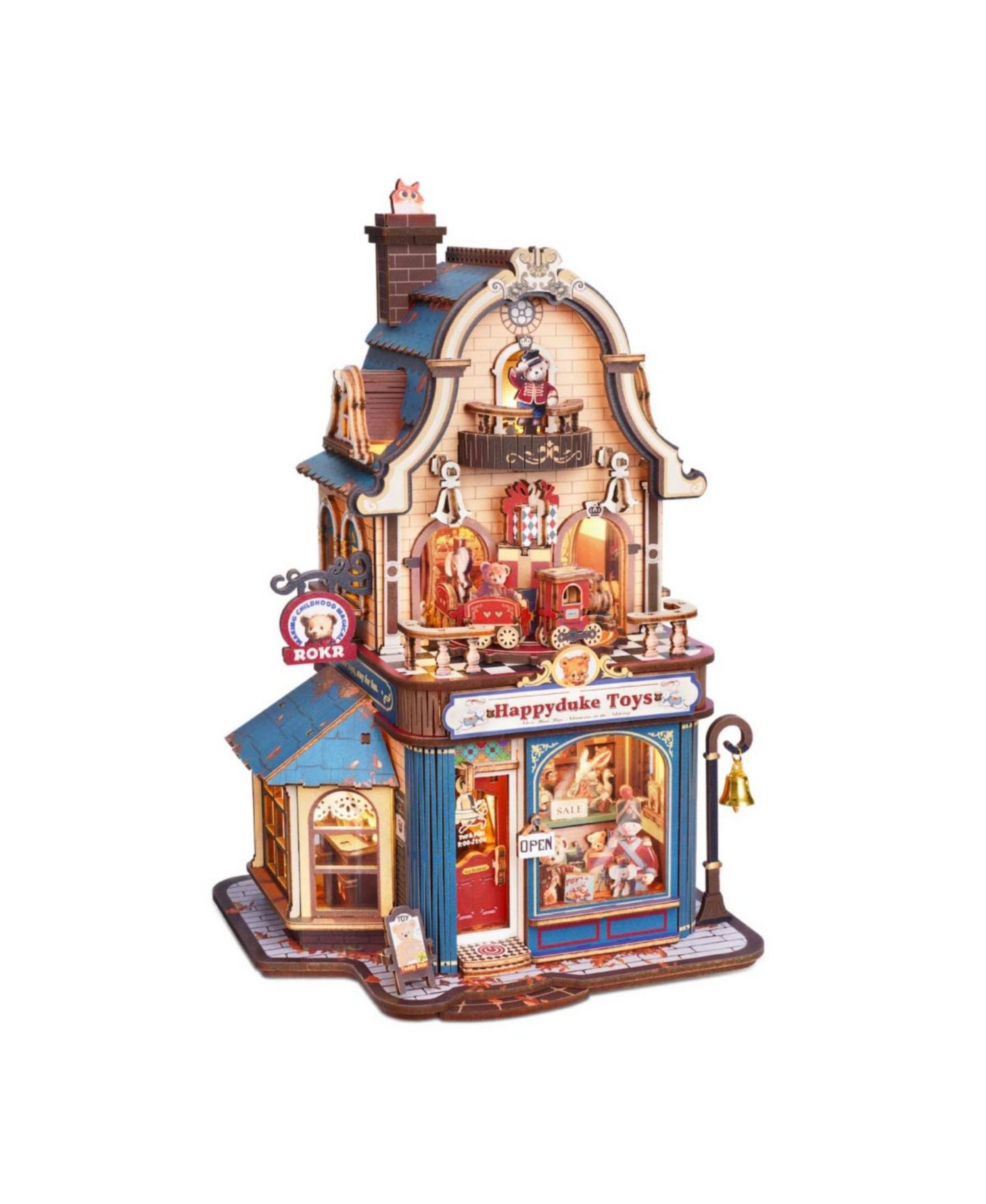 Детский конструктор Robotime Train Music Box Book Nook 305-Piece Building Set, Ages 14+ — фото 1