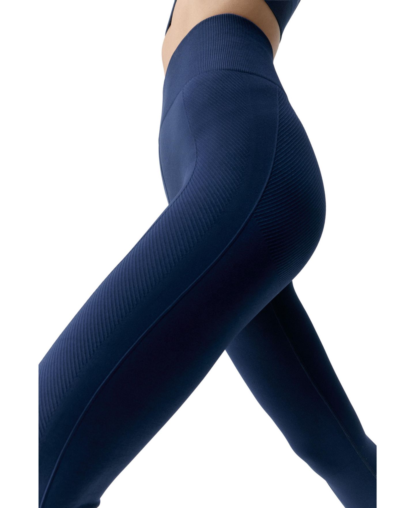 Женские леггинсы Born Living Yoga Sarvan 7/8 Seamless High Rise Sport, цвет: Синий — фото 4