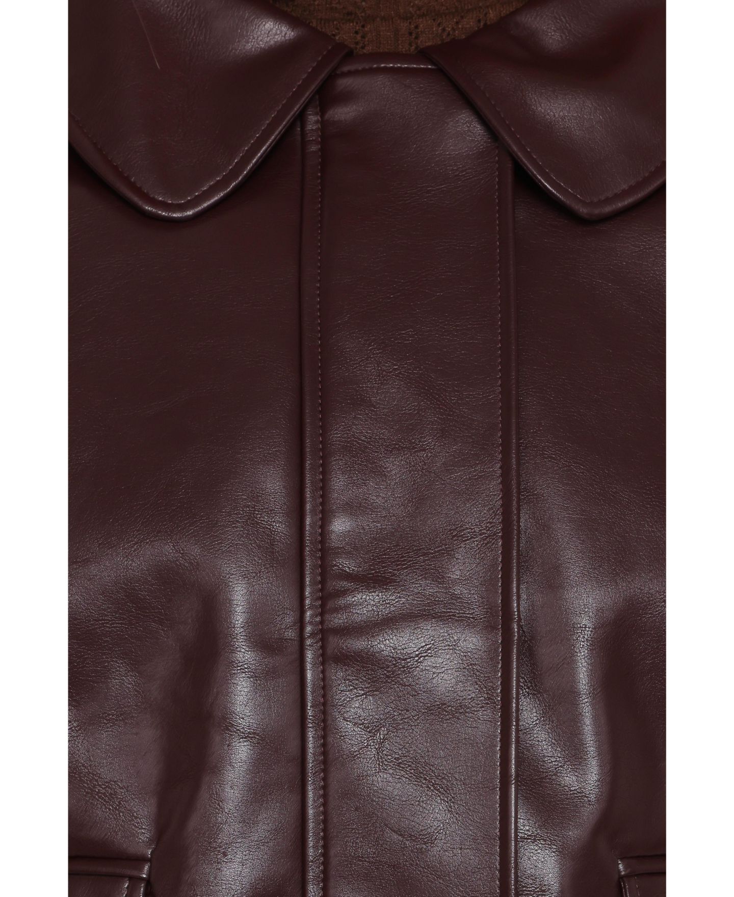 Женская куртка Petal and Pup Haylie Crop Faux Leather, цвет: Бордовый — фото 8