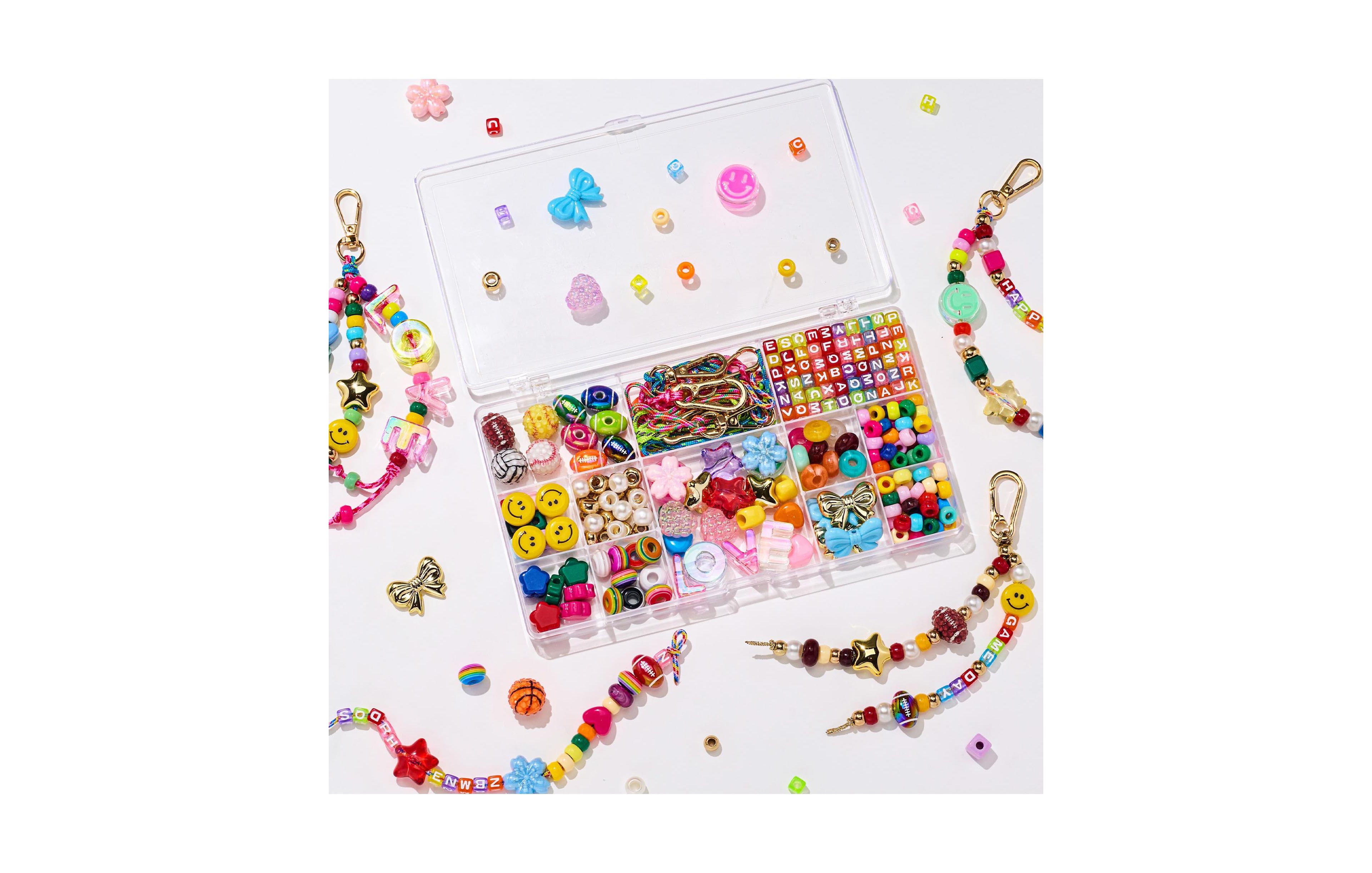 Aeelike 421 Piece Diy Bag Charm And Keychain Making Craft Kit