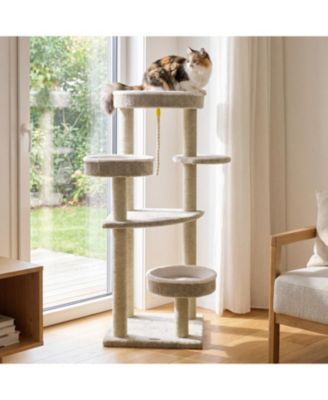 51in Carpeted Cat Tree with Comfy Plush Perches