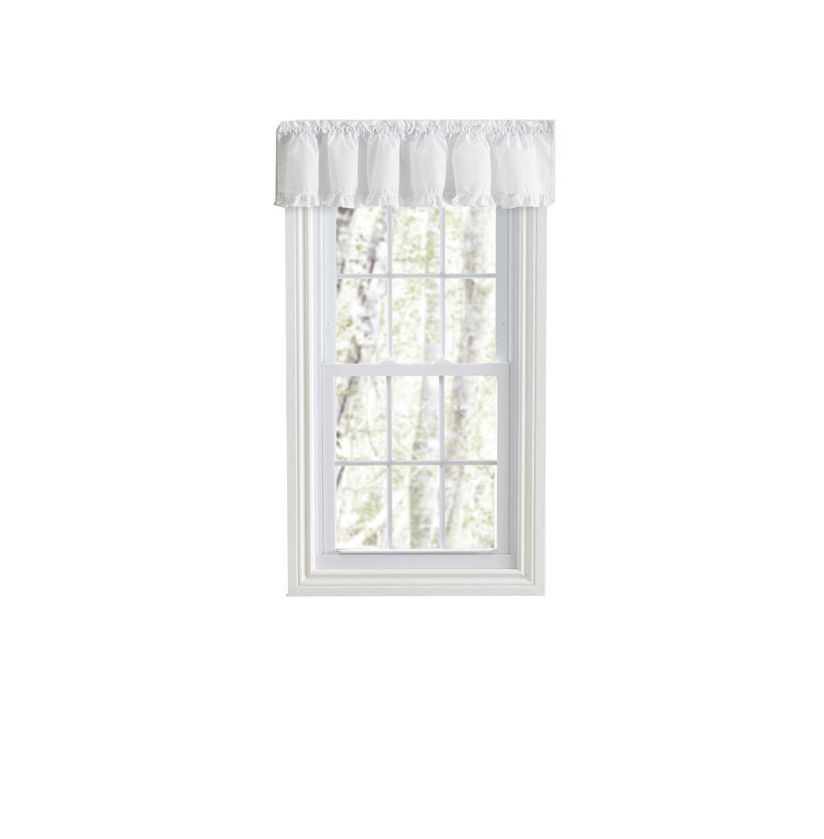 Ellis Curtain Home Classic Narrow Ruffle Rod Pocket Valance