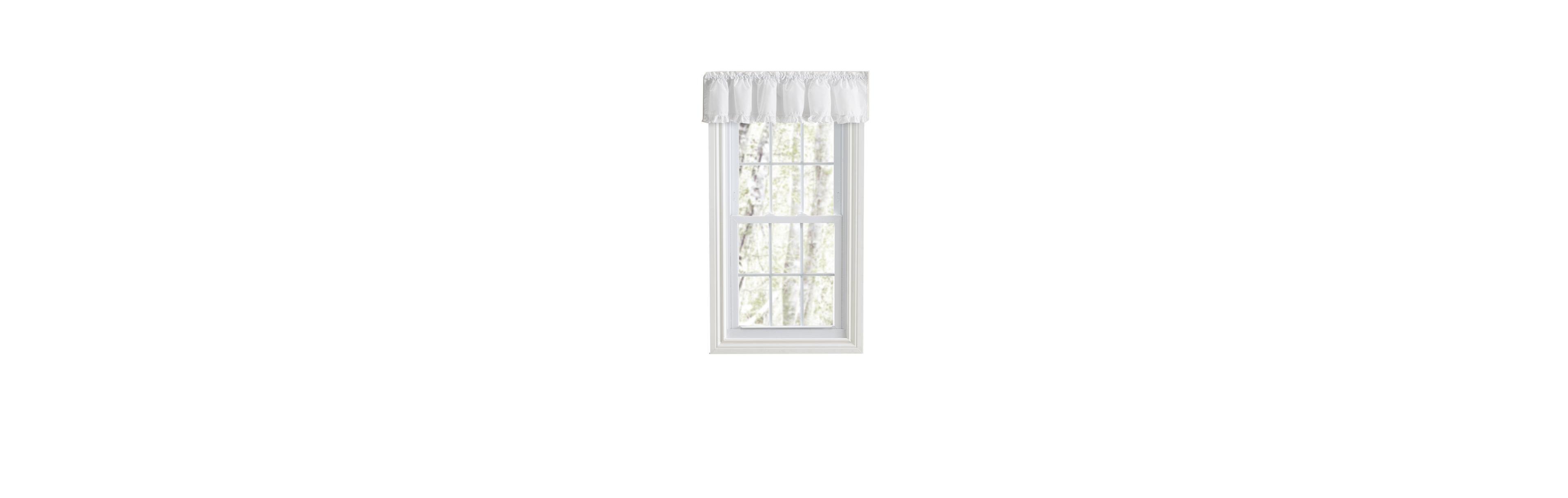 Ellis Curtain Home Classic Narrow Ruffle Rod Pocket Valance