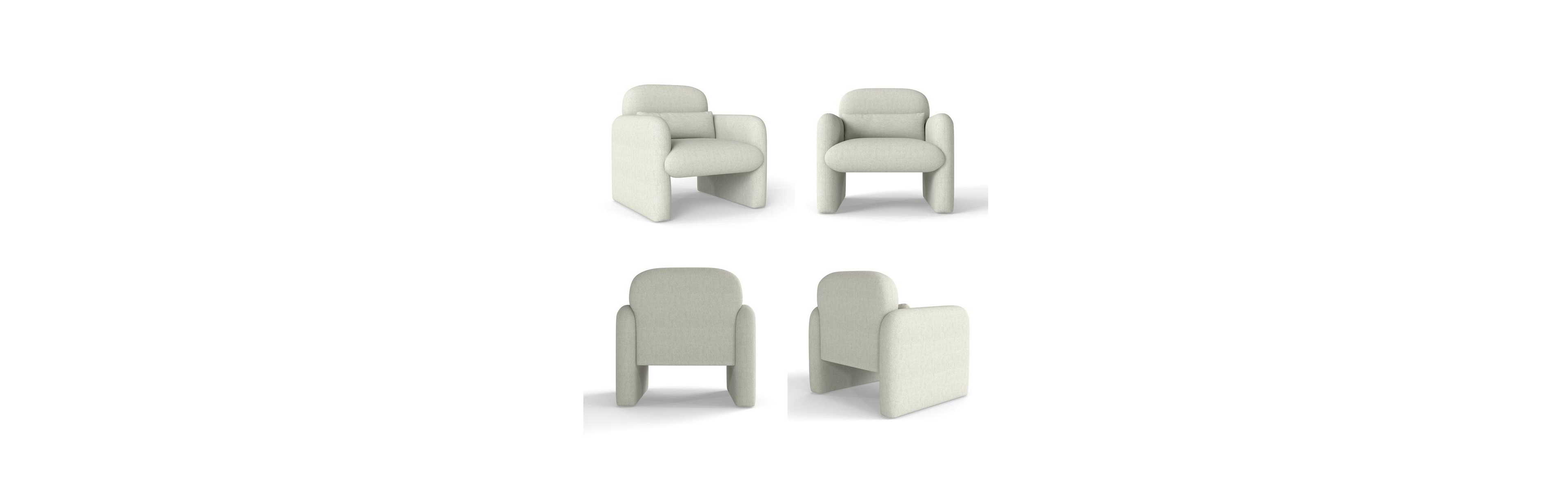 Roundhill Furniture Dylan Modern Upholstered Barrel Armchair