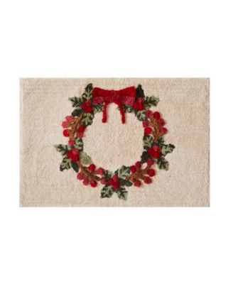 Patchwork Plaid Decorative Holiday Bath Rug, 20" x 30"