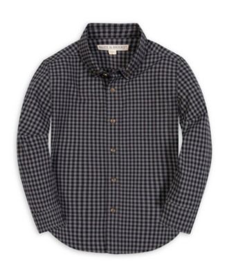 Boys' 4-20 Organic Cotton Poplin Point Collar Long-Sleeve Button-Down Shirt