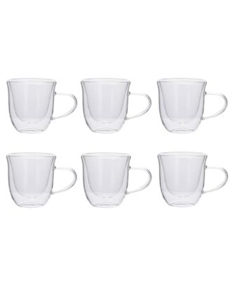 Double Wall Tea Cups, 6-Piece Set